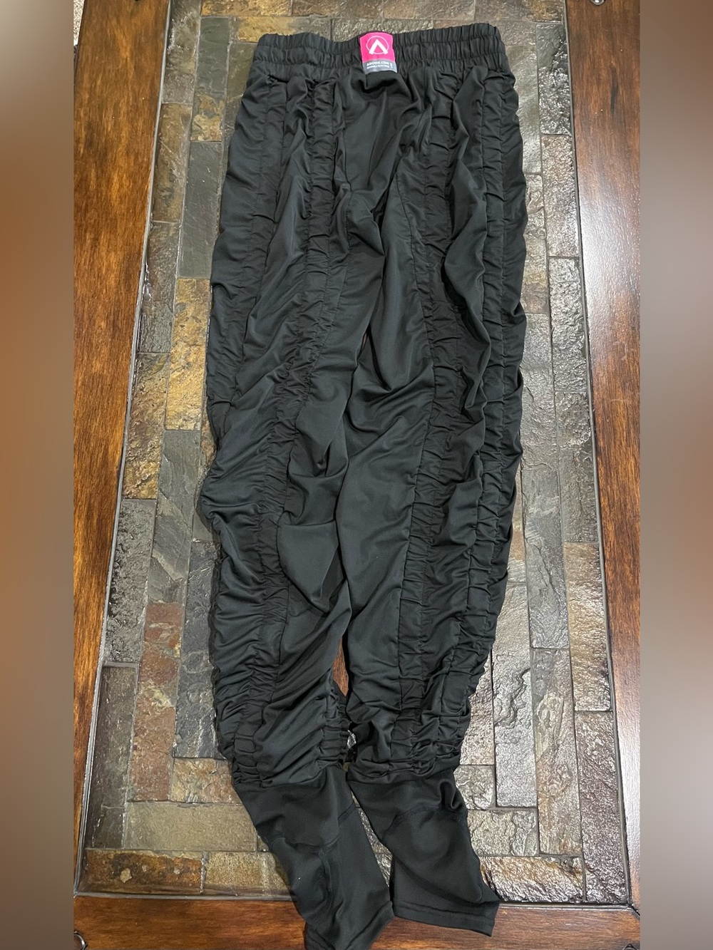 Agogie Black Wearable Ruched 40+Resistance Band Leggings